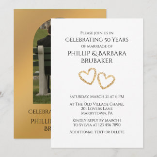 Invitation photo personnalisée pour les 50 ans de