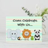 Invitation photo personnalisée, premier anniversai (Debout devant)