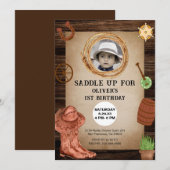 Invitation Photo personnalisée Rodeo Anniversaire (Devant / Derrière)