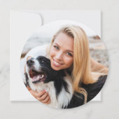 Invitation Photo personnalisée Rustique imprimé à grains de b (Dos)