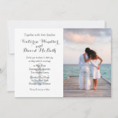 Invitation Photo personnalisée Sea Blue Beach Wedding Invitat (Devant)