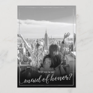 Invitation Photo personnalisée Serez-vous ma servante d'honne
