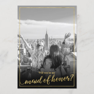 Invitation Photo personnalisée Serez-vous ma servante d'honne