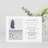 Invitation Photo personnalisée | Service commémoratif d'hiver (Debout devant)