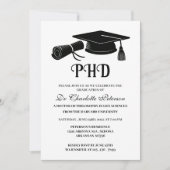 Invitation Photo personnalisée simple Doctorat PHD (Devant)