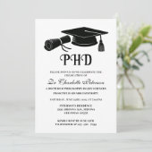 Invitation Photo personnalisée simple Doctorat PHD (Debout devant)