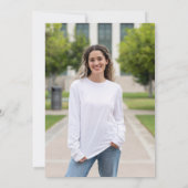 Invitation Photo personnalisée simple Doctorat PHD (Dos)