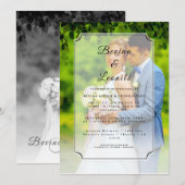 Invitation Photo personnalisée Simple Élégant avec une seule  (Devant / Derrière)