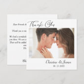 Invitation Photo personnalisée simple et texte de calligraphi (Devant / Derrière)