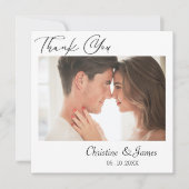 Invitation Photo personnalisée simple et texte de calligraphi (Devant)