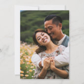 Invitation Photo personnalisée Simple minimaliste Mariage dou (Dos)