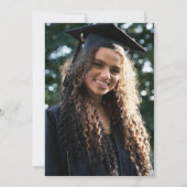 Invitation Photo personnalisée simple moderne Fête de graduat (Dos)