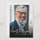 Invitation Photo personnalisée Soirée d'anniversaire 70e (Devant)