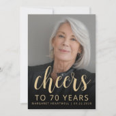 Invitation Photo personnalisée Soirée d'anniversaire 70e (Devant)