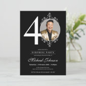 Invitation Photo personnalisée Surprise fête du 40e anniversa (Debout devant)