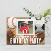 Invitation photo personnalisée, thème sportif Anni (Debout devant)