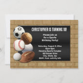 Invitation photo personnalisée, thème sportif Anni (Dos)