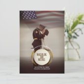 Invitation Photo personnelle | États-Unis | Mariage Feuille L (Debout devant)