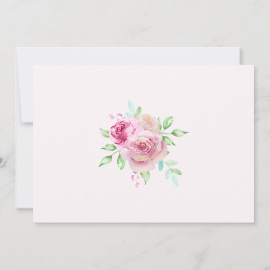 Invitation Photo Peter Rabbit | 1er Anniversaire rose (Dos)