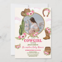Photo Pink Cowgirl Baby shower occidental