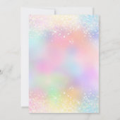 Invitation Photo Pink Rainbow 3e anniversaire (Dos)