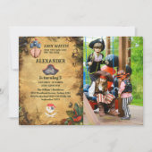 Invitation Photo Pirate à thème fête d'anniversaire (Devant)