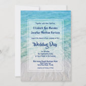 Invitation Photo Plage Tropical Moderne Destination Mariage (Devant)