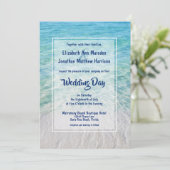 Invitation Photo Plage Tropical Moderne Destination Mariage (Debout devant)