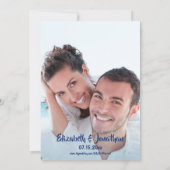 Invitation Photo Plage Tropical Moderne Destination Mariage (Dos)