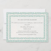 Invitation Photo plate de Save The Date avec vagues Seigaiha (Dos)