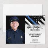 Invitation Photo Police Police Service Retraite (Devant / Derrière)