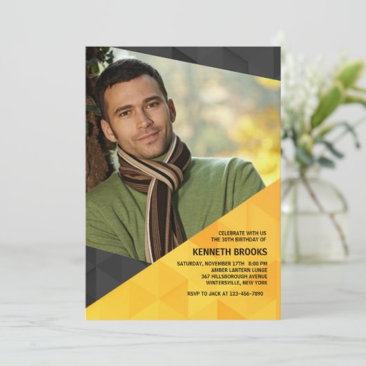 Invitation photo polygonale (Debout devant)