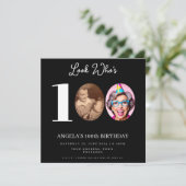 Invitation photo pour 100e anniversaire | Collage (Debout devant)