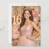 Invitation Photo pour 16 ans douce (Dos)