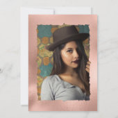 Invitation photo pour 18e anniversaire en feuille  (Dos)