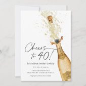 Invitation photo pour 40e anniversaire (Devant)