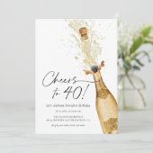 Invitation photo pour 40e anniversaire (Debout devant)