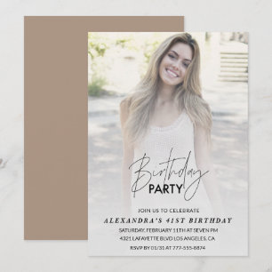 Invitation photo pour 41e anniversaire Fête d'anni