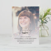 Invitation photo pour 42e anniversaire Fête d'anni (Debout devant)