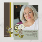 Invitation photo pour 50e anniversaire (Devant / Derrière)