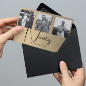 Invitation photo pour 90e anniversaire masculin