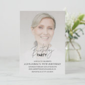 Invitation photo pour 99e anniversaire Fête d'anni (Debout devant)