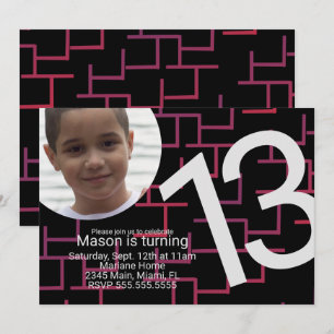 Invitation photo pour anniversaire de jeu en labyr