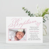 Invitation photo pour baptême (Debout devant)