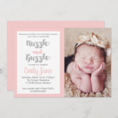Invitation photo pour bébés Nuzzle et Guzzle II (Devant / Derrière)
