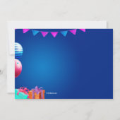 Invitation photo pour célébrer l'anniversaire (Dos)