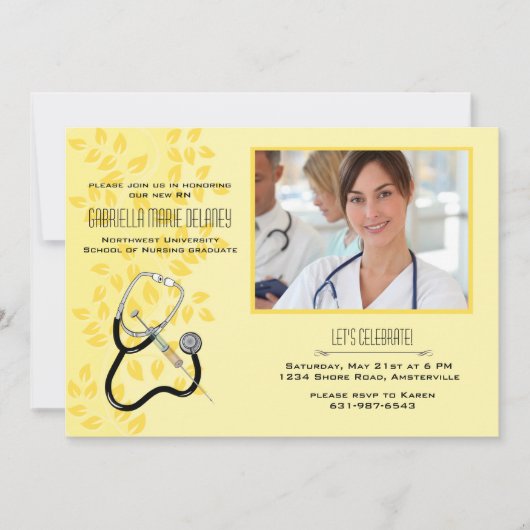 Invitation photo pour équipement Médicale (Devant)