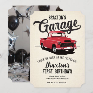 Invitation photo pour fête d'anniversaire avec cam