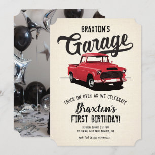 Invitation photo pour fête d'anniversaire avec cam