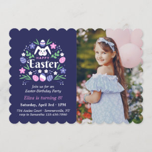 Invitation photo pour fête d'anniversaire de Pâque